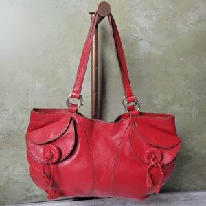 Anya Hindmarch London Red leather shoulder purse/bag